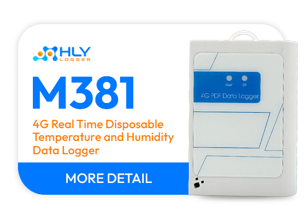 M381 - 4G Real Time Disposable Temperature and Humidity Data Logger